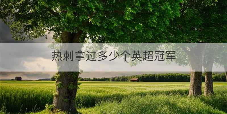 热刺拿过多少个英超冠军