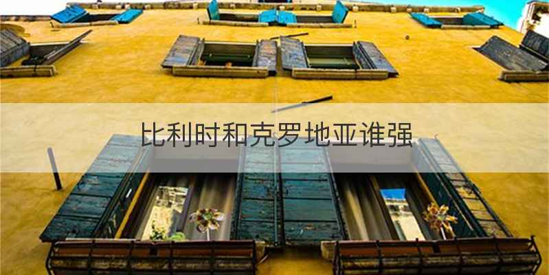 比利时和克罗地亚谁强