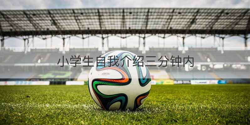 小学生自我介绍三分钟内