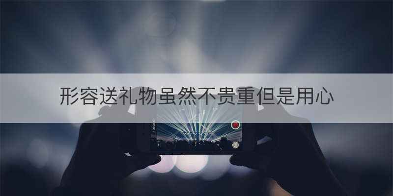 形容送礼物虽然不贵重但是用心