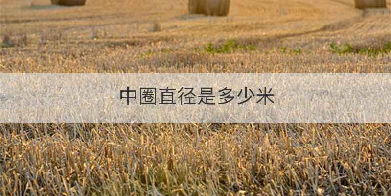 中圈直径是多少米