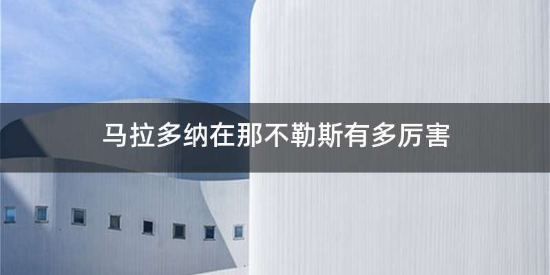 马拉多纳在那不勒斯有多厉害