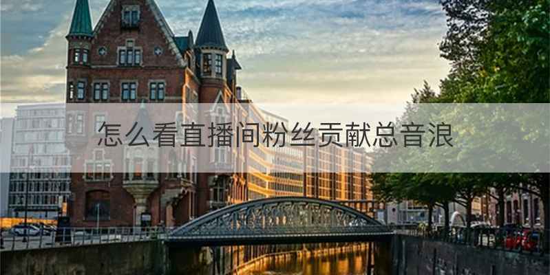 怎么看直播间粉丝贡献总音浪
