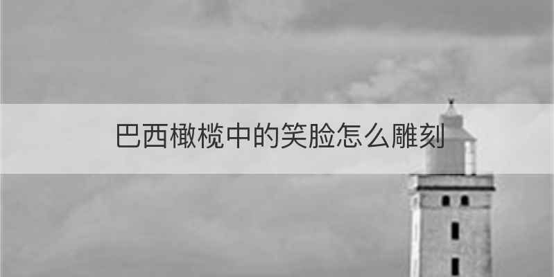 巴西橄榄中的笑脸怎么雕刻