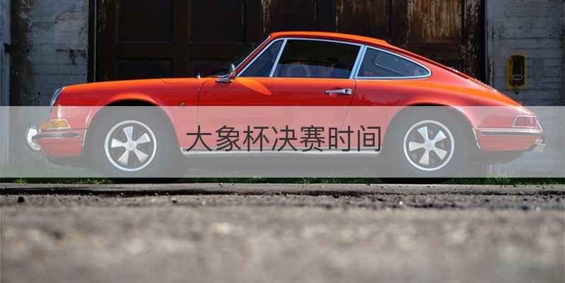 大象杯决赛时间