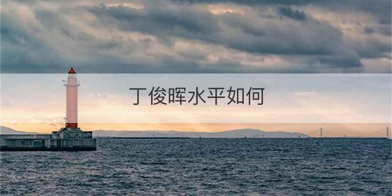 丁俊晖水平如何