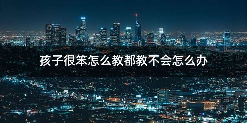 孩子很笨怎么教都教不会怎么办