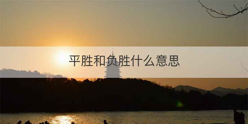 平胜和负胜什么意思
