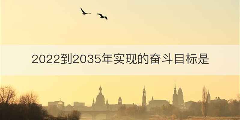 2022到2035年实现的奋斗目标是