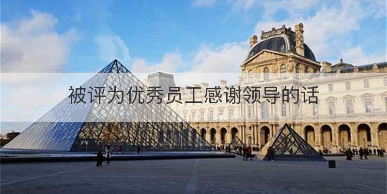 被评为优秀员工感谢领导的话
