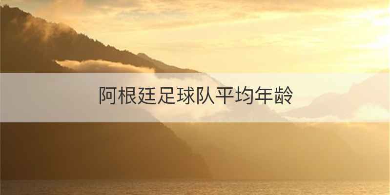 阿根廷足球队平均年龄