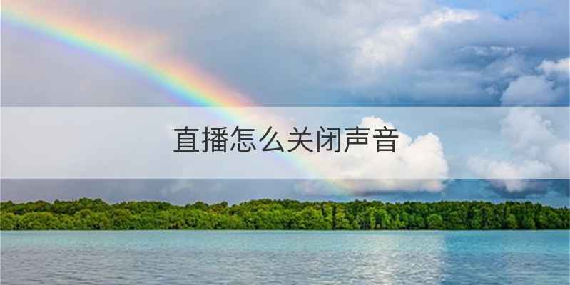 直播怎么关闭声音