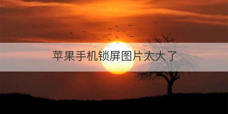 苹果手机锁屏图片太大了