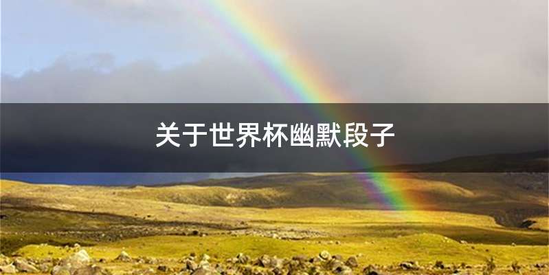 关于世界杯幽默段子