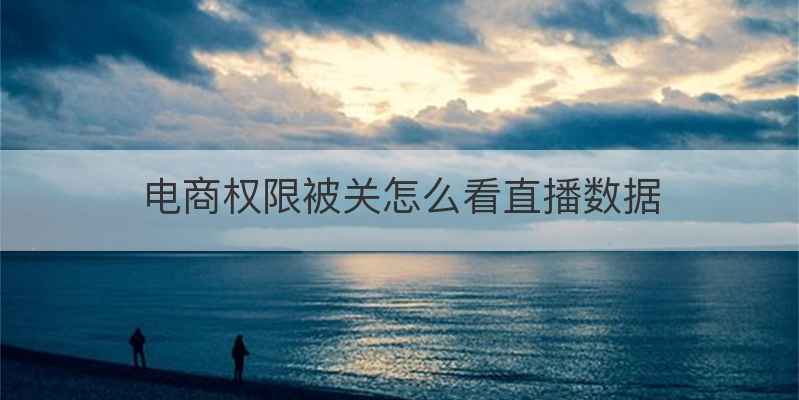 电商权限被关怎么看直播数据