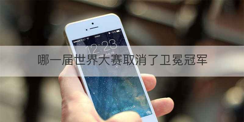 哪一届世界大赛取消了卫冕冠军