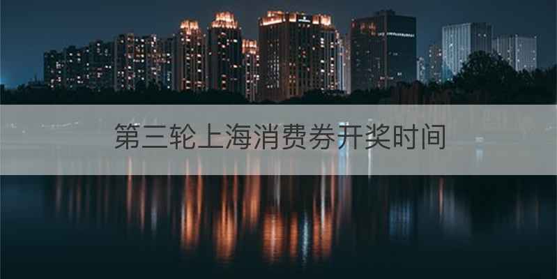 第三轮上海消费券开奖时间