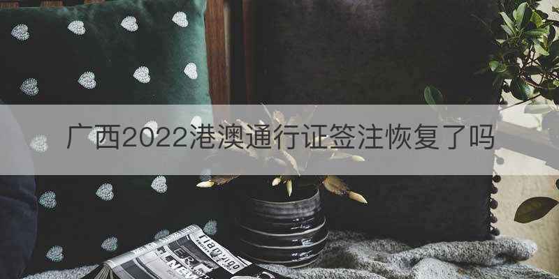 广西2022港澳通行证签注恢复了吗