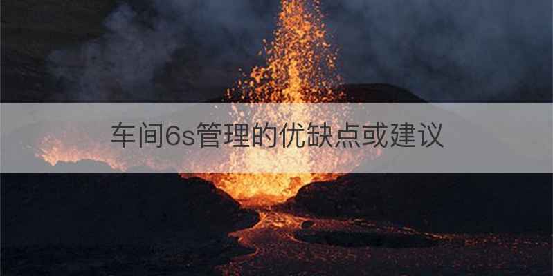 车间6s管理的优缺点或建议