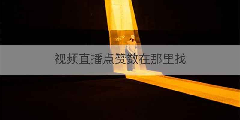 视频直播点赞数在那里找