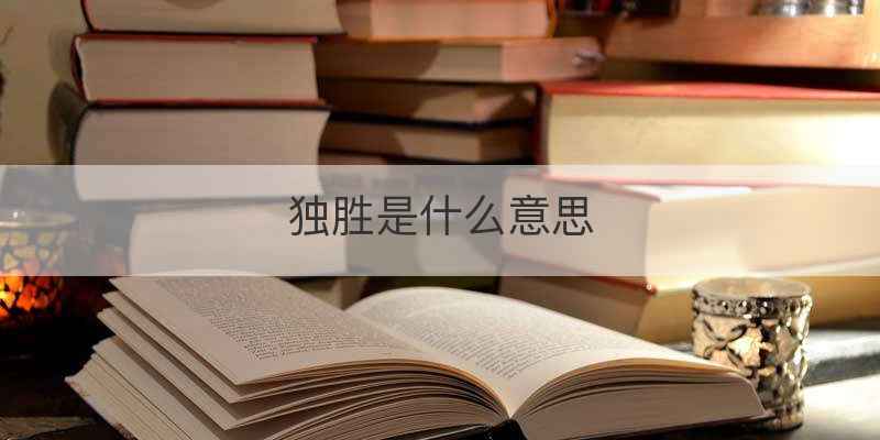独胜是什么意思