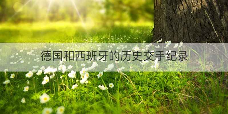 德国和西班牙的历史交手纪录