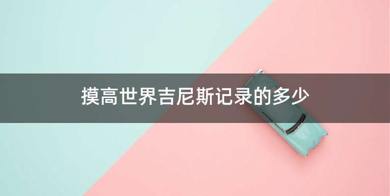 摸高世界吉尼斯记录的多少
