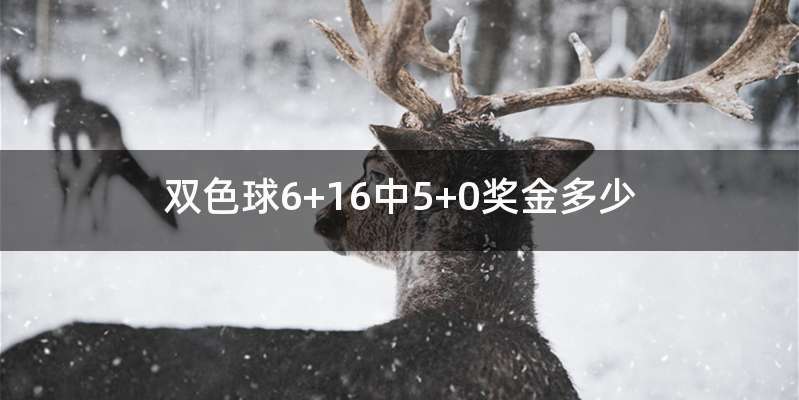双色球6+16中5+0奖金多少