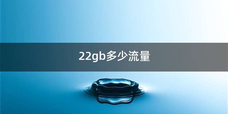22gb多少流量