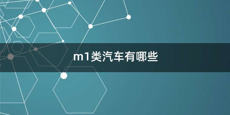 m1类汽车有哪些