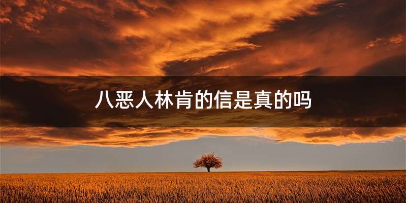 八恶人林肯的信是真的吗