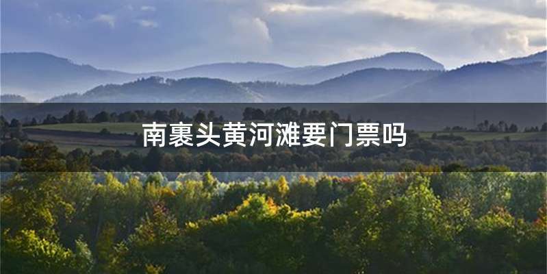 南裹头黄河滩要门票吗