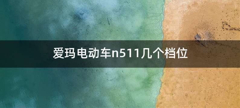 爱玛电动车n511几个档位