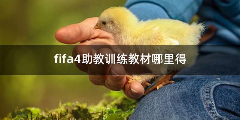 fifa4助教训练教材哪里得
