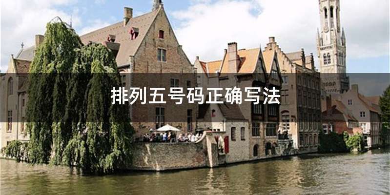 排列五号码正确写法
