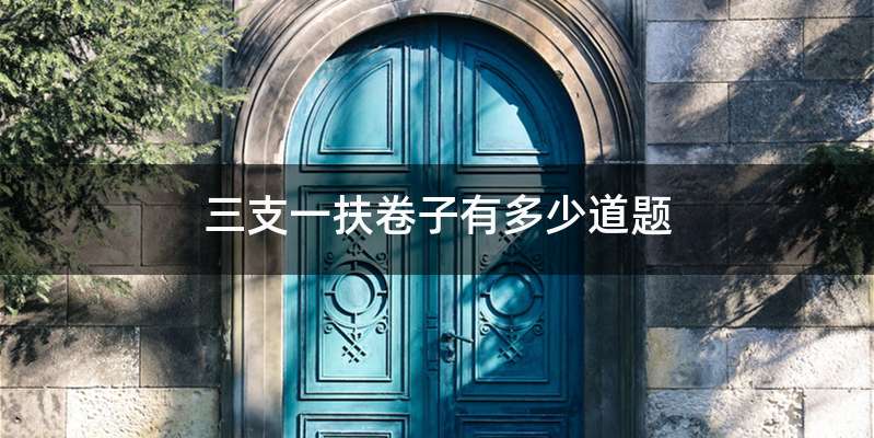 三支一扶卷子有多少道题