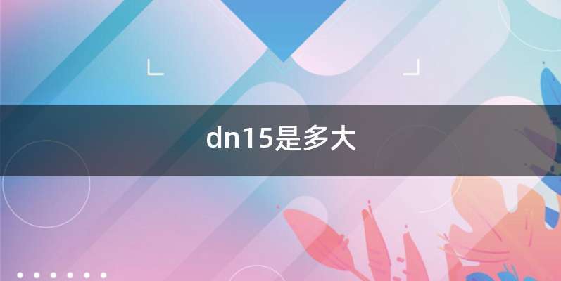 dn15是多大