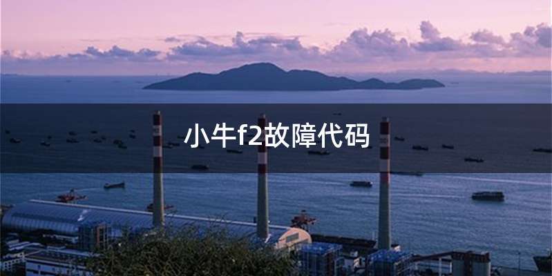 小牛f2故障代码