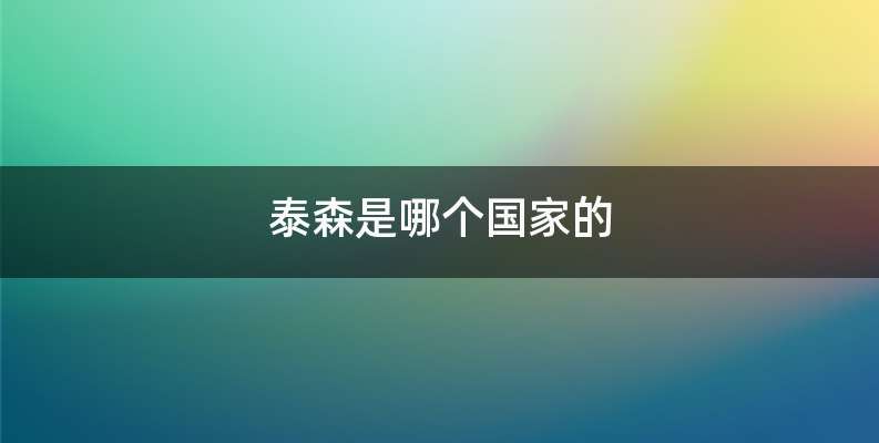 泰森是哪个国家的