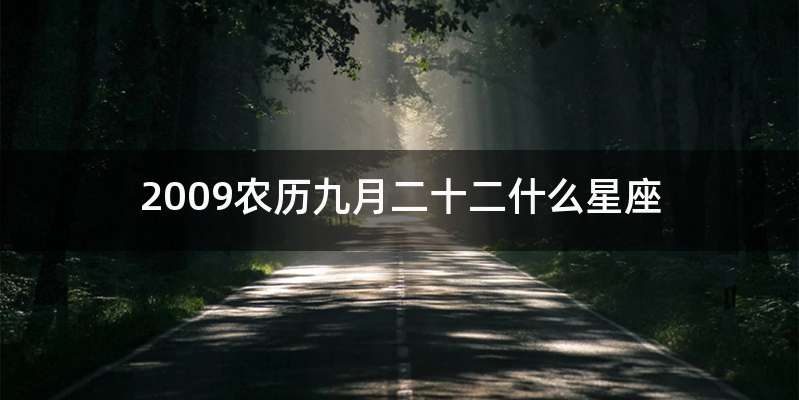 2009农历九月二十二什么星座