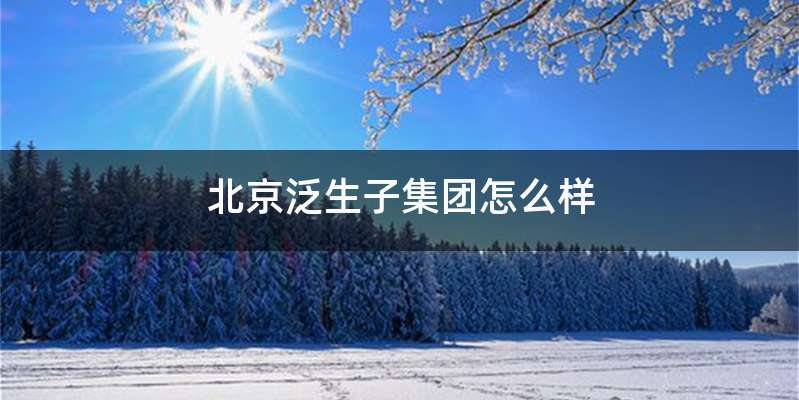 北京泛生子集团怎么样