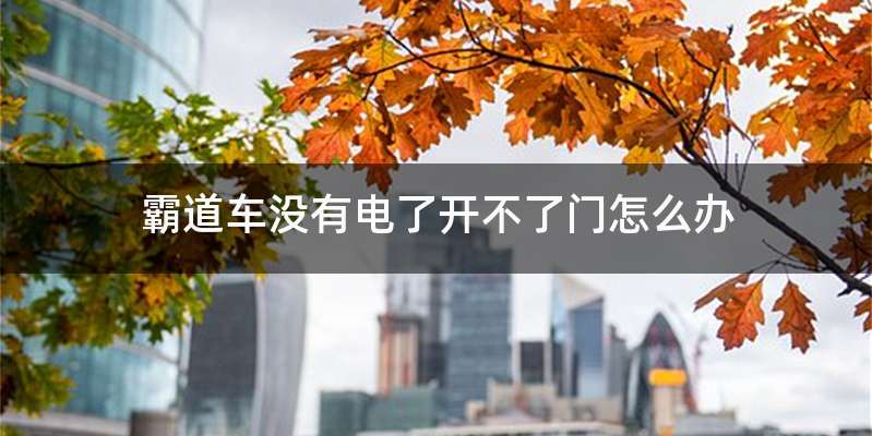 霸道车没有电了开不了门怎么办