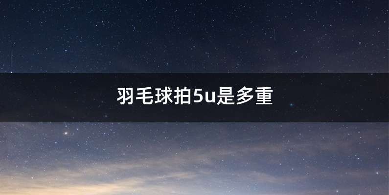 羽毛球拍5u是多重