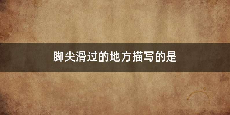 脚尖滑过的地方描写的是