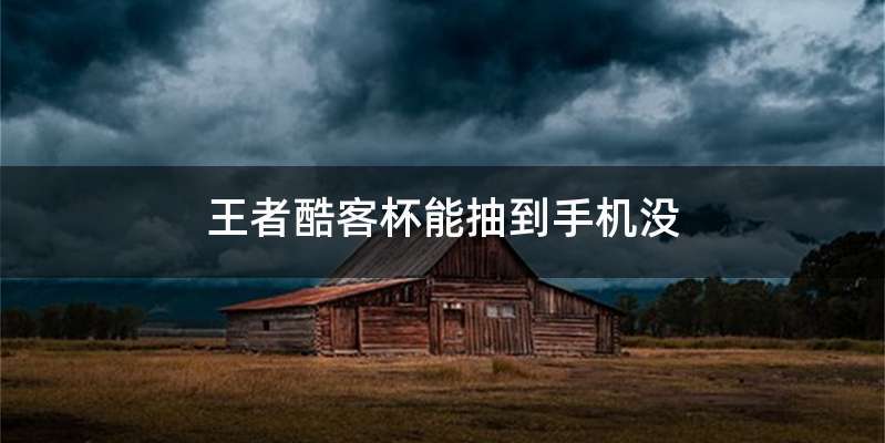 王者酷客杯能抽到手机没
