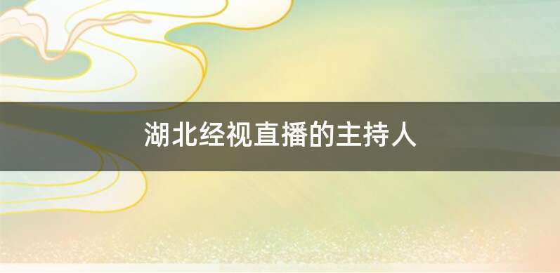 湖北经视直播的主持人
