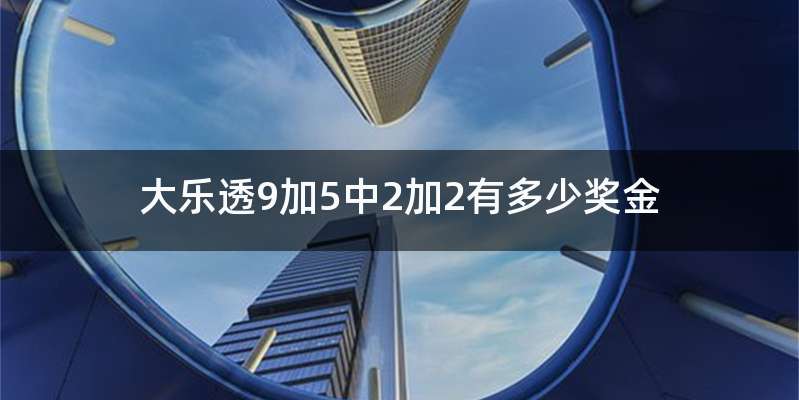 大乐透9加5中2加2有多少奖金