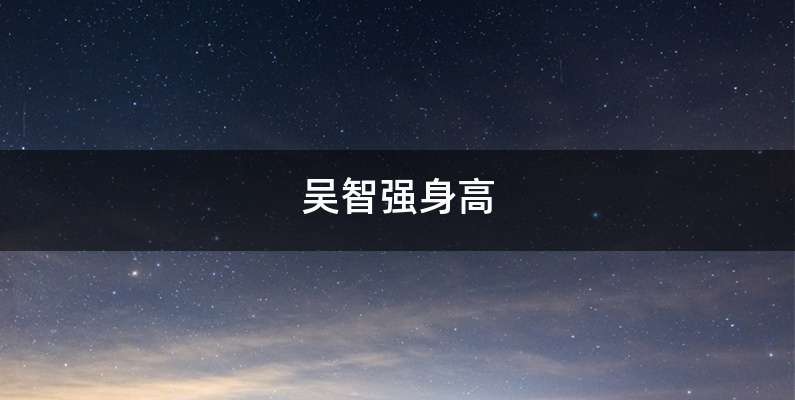 吴智强身高