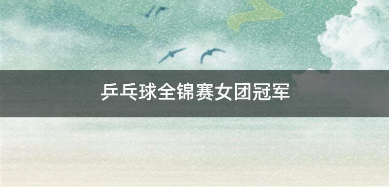 乒乓球全锦赛女团冠军
