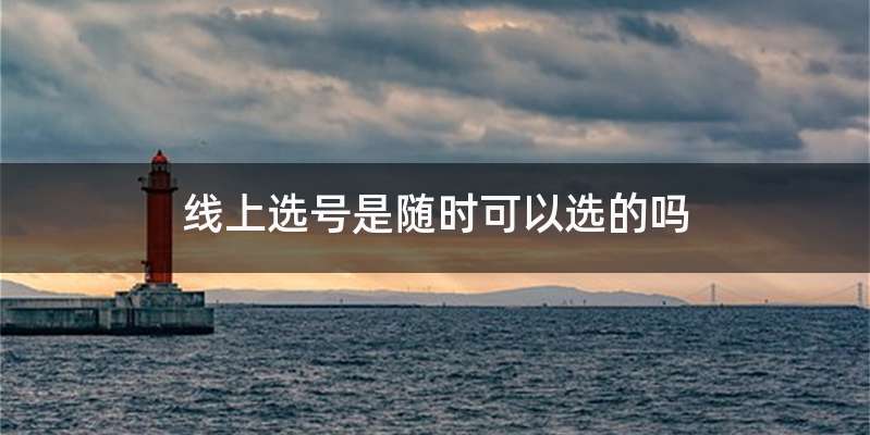 线上选号是随时可以选的吗